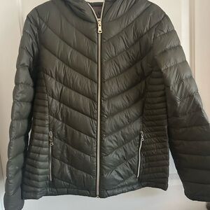 Women's Olive Puffer Jacket